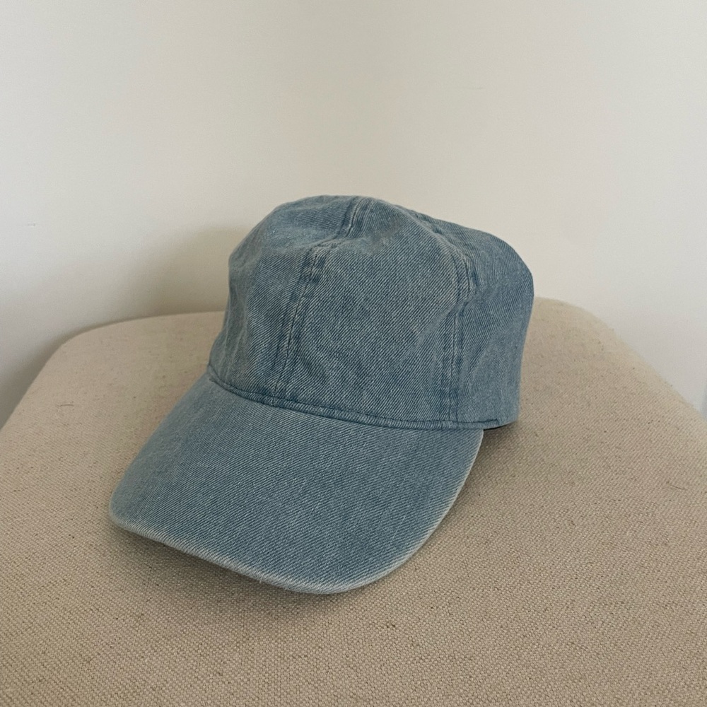 Denim baseball cap